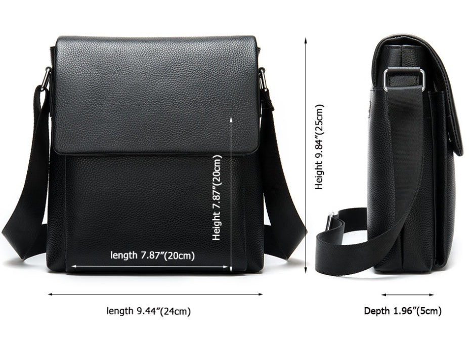 Sarah Express Structured Cowhide Leather Shoulder Bag