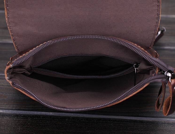 Sarah Express Vintage Alligator Pattern Leather Messenger Bag