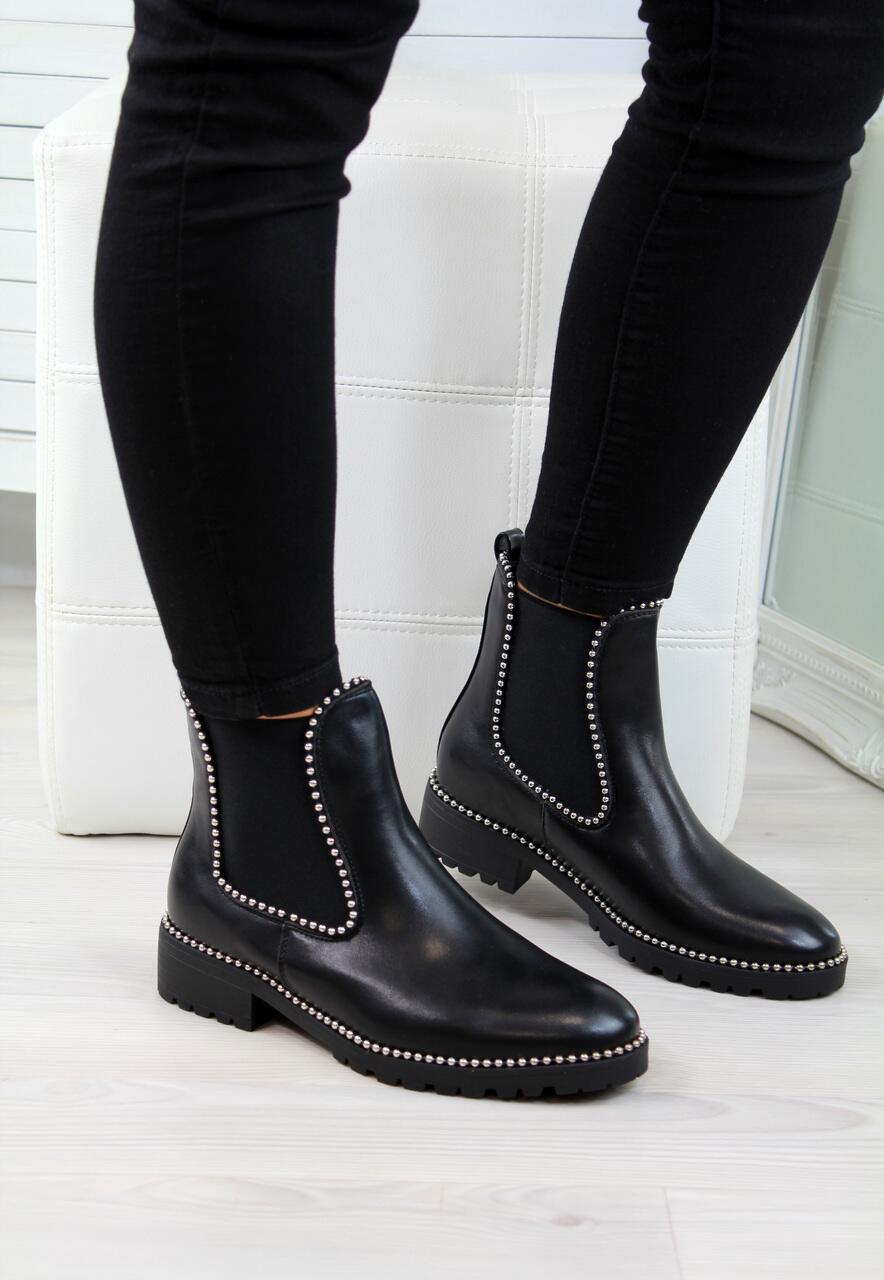 Sarah Express Women's Studded Detail Casual Ankle Boots