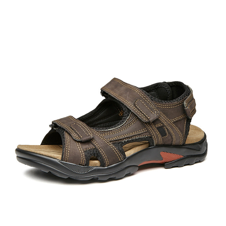 Sarah Express Outdoor Roman Sandals with Adjustable Straps Brown