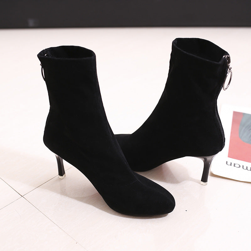 Sarah Express Women's Elastic Ankle Boots