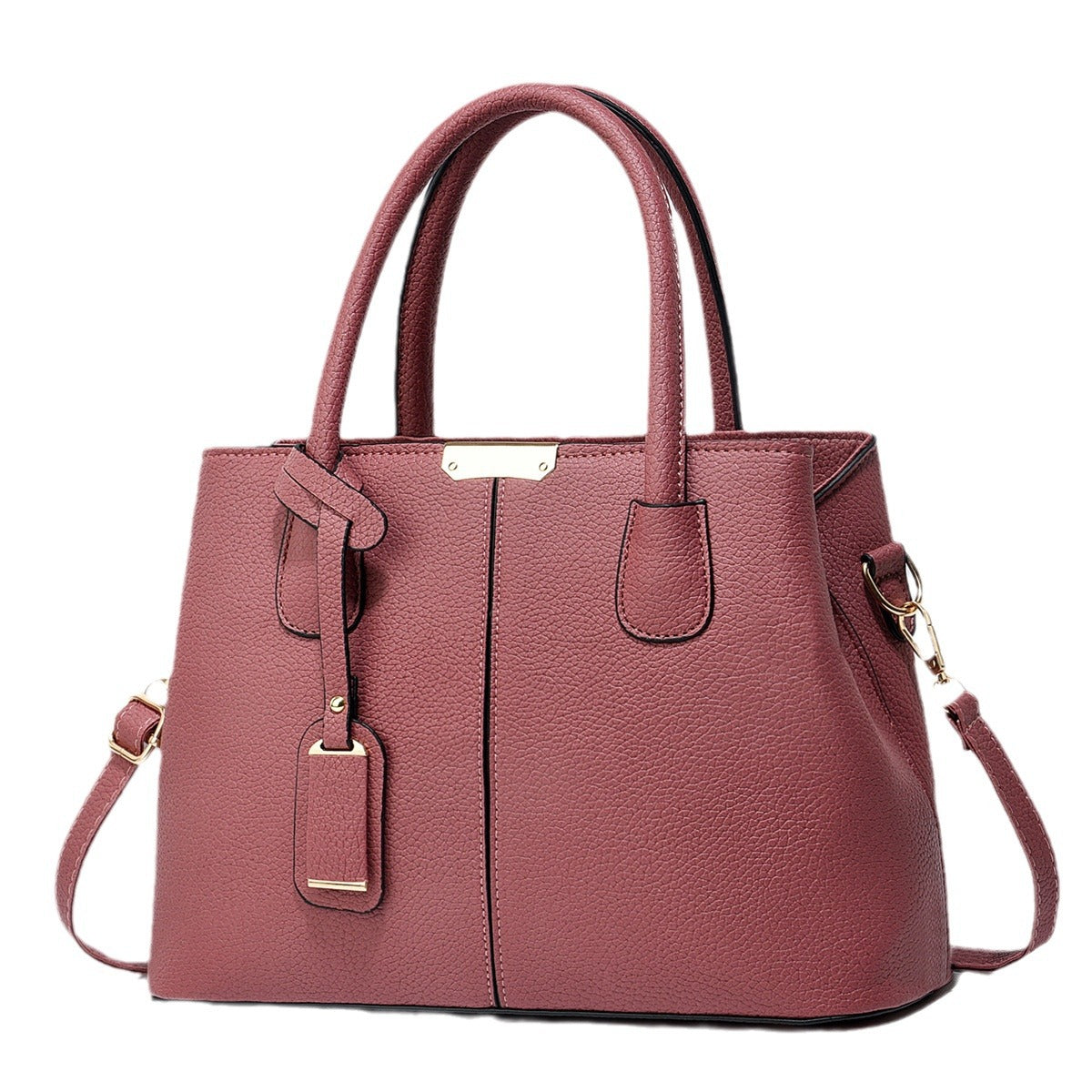 Sarah Express Structured PU Leather Horizontal Square Handbag
