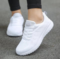 Sarah Express Lightweight Mesh Wedge Sneakers White