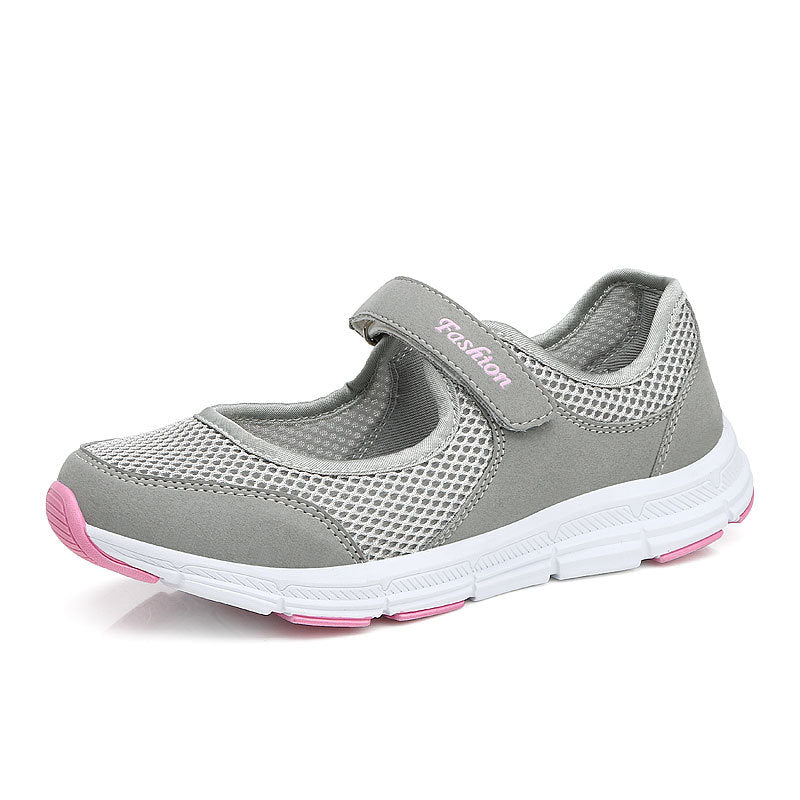 Sarah Express Air-Cushioned Mesh Slip-On Sneakers 766 Light Gray