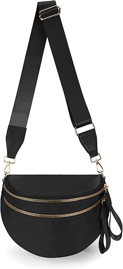 Sarah Express Checkered Shell Crossbody Shoulder Bag Black 27x22x14cm