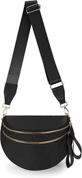 Sarah Express Checkered Shell Crossbody Shoulder Bag Black 27x22x14cm