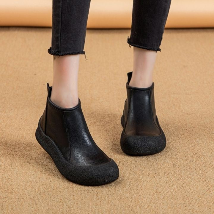 Sarah Express Women's Vintage Mid-Calf Flat Boots