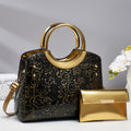 Sarah Express Structured Floral Crossbody Bag Set Gold 28X13X23