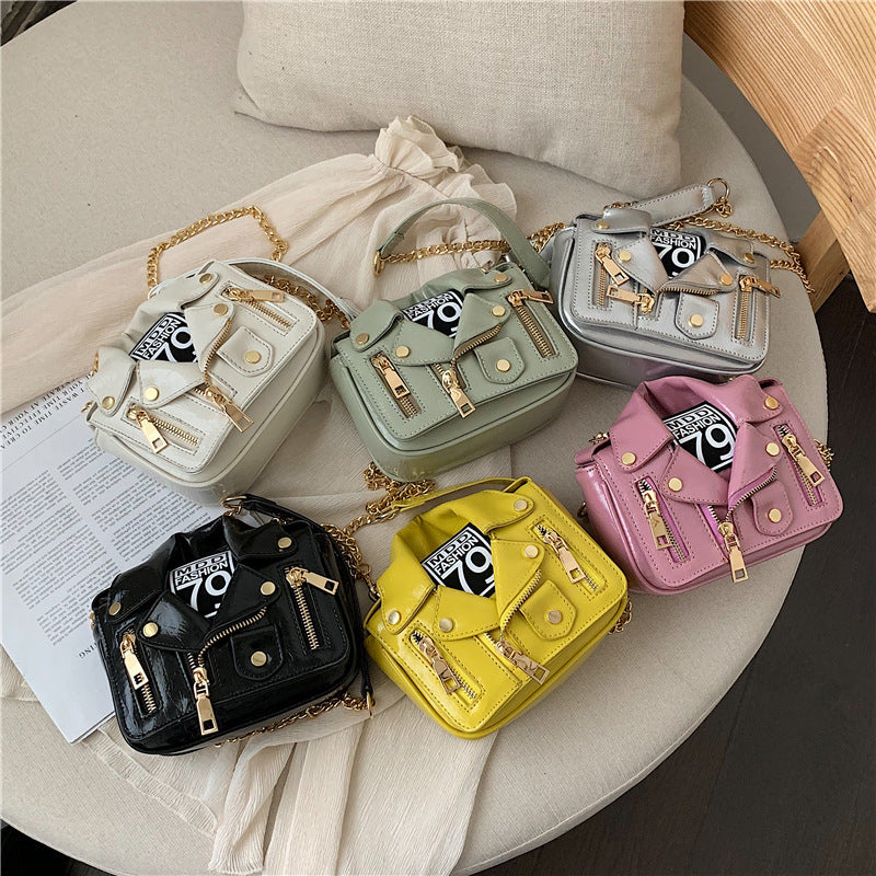 Sarah Express Motorcycle Jacket Inspired Crossbody Bag