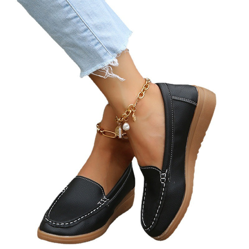Sarah Express Women's Round Toe Slip-On Flat Loafers