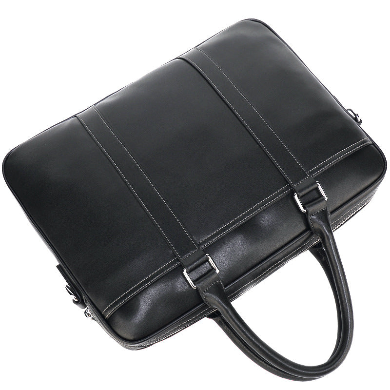 Sarah Express Men's Soft Leather Professional Briefcase