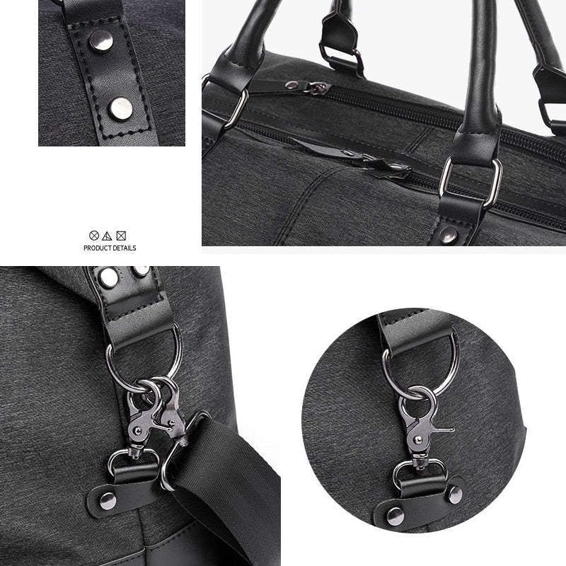 Sarah Express Water Resistant Oxford Travel Duffle Bag