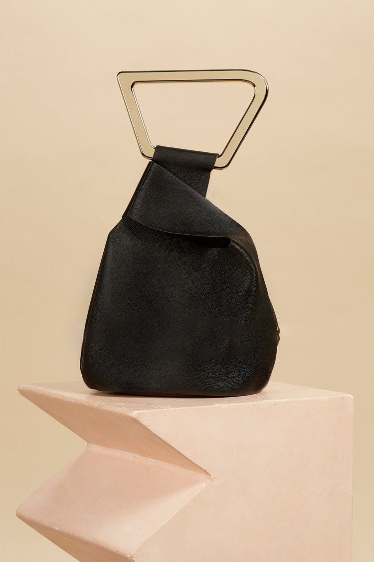 Sarah Express Structured Metal Handle Handbag