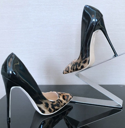 Sarah Express Pointed-Toe Leopard Print Stiletto Heels