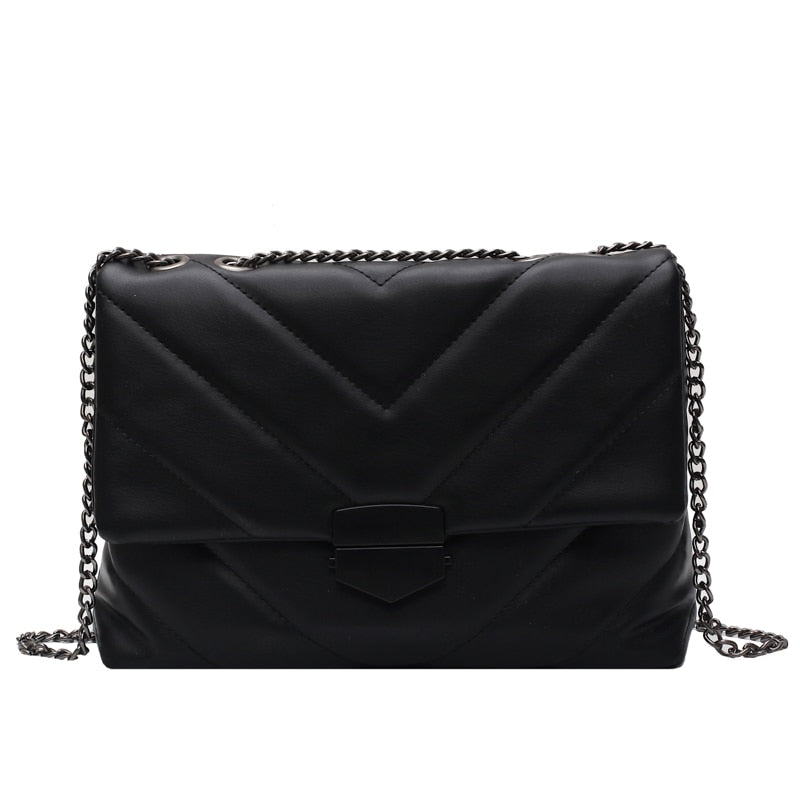 Sarah Express Quilted Chain Strap Crossbody Shoulder Bag