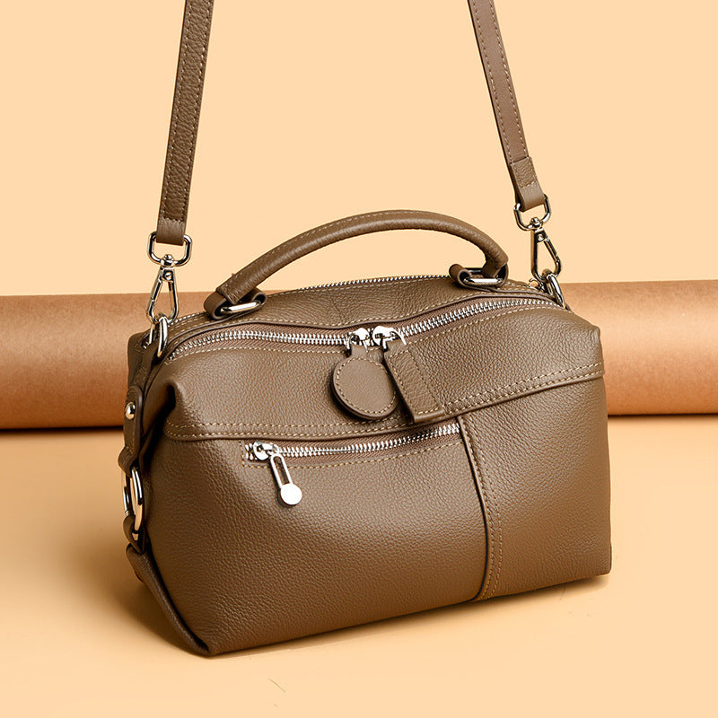 Sarah Express Full-Grain Cowhide Woven Shoulder Bag