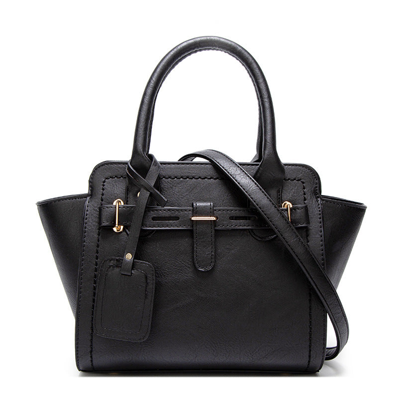 Sarah Express Structured Horizontal Square Messenger Bag Black Large