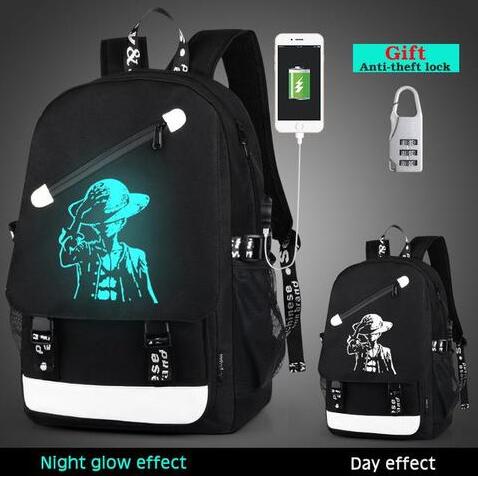 Sarah Express Luminous USB Charging Travel Backpack One Piece