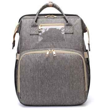 Sarah Express 3-in-1 Convertible Baby Diaper Travel Backpack Grey C