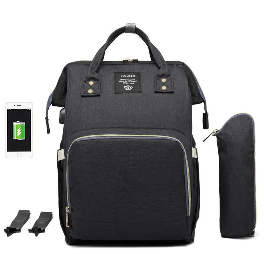 Sarah Express Waterproof Diaper Bag Backpack with USB Port