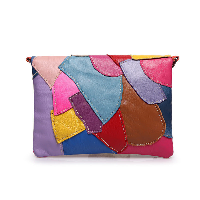 Sarah Express Patchwork Leather Envelope Crossbody Shoulder Bag
