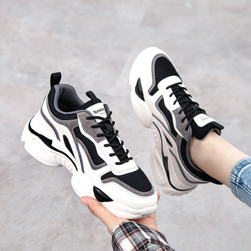 Sarah Express Breathable Mesh Platform Leisure Sneakers