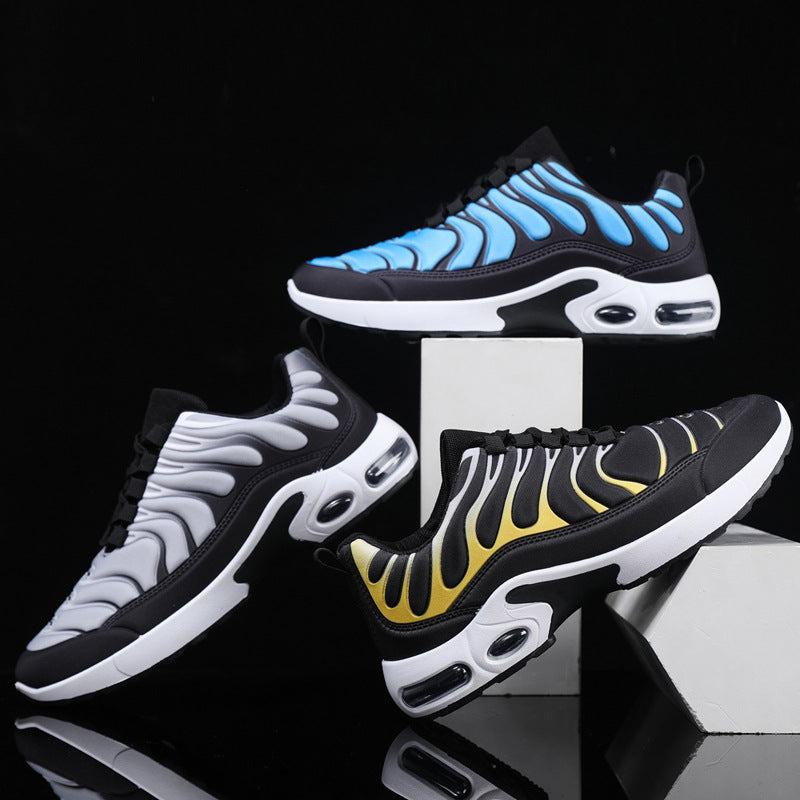 Sarah Express Men's Color-blocked Breathable Lace-Up Sneakers