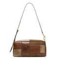 Sarah Express Retro Color-Block Patchwork Shoulder Bag Color Matching 26x7.5x12.5CM