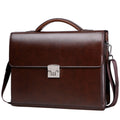 Sarah Express Structured Men's Business Briefcase Brown