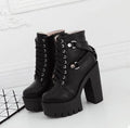 Sarah Express Lace Up Platform High Heel Boots