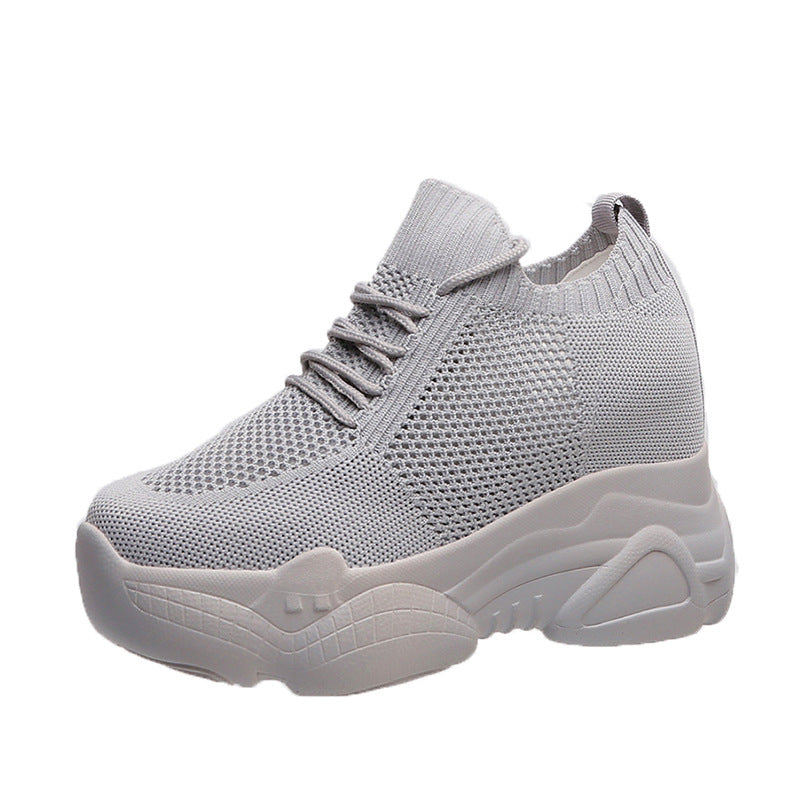 Sarah Express Women's Canvas Low-Top Casual Sneakers Grey