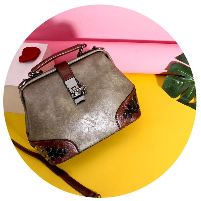 Sarah Express Structured Hexagon Detail Shoulder Bag