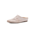 Sarah Express Handmade Waxed Sheepskin Ruched Mule Slides OffWhite