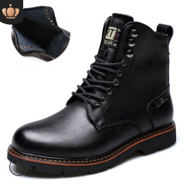 Sarah Express Men's Casual Martin Lace-Up Boots Black1 Single boot