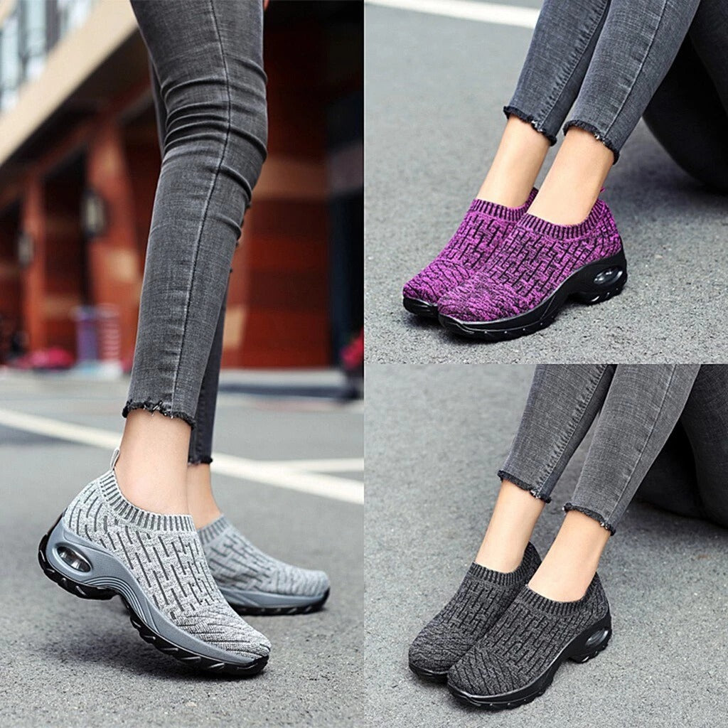 Sarah Express Air Cushion Slip-On Walking Sneakers