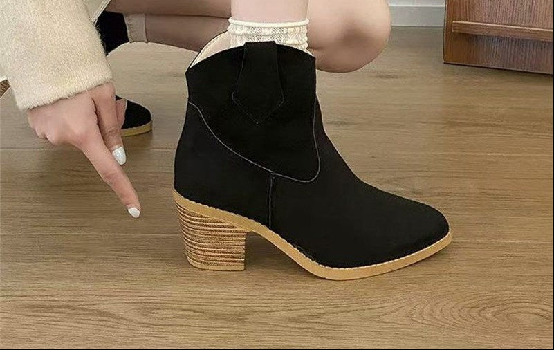 Sarah Express Retro Pointed Toe Slip-On Sock Booties