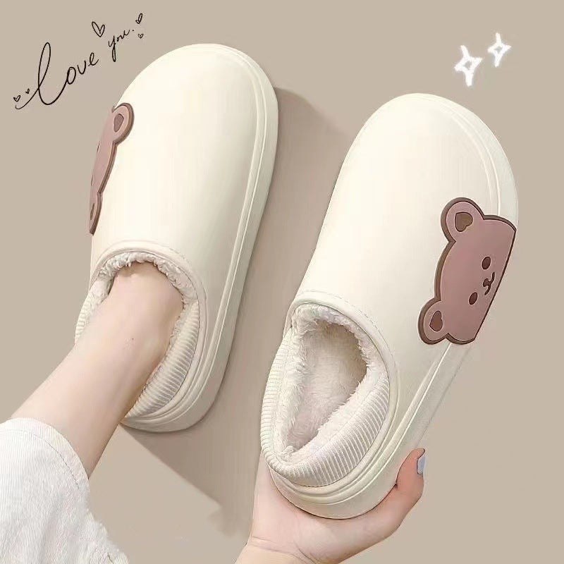 Sarah Express Fluffy Bear Indoor House Slippers