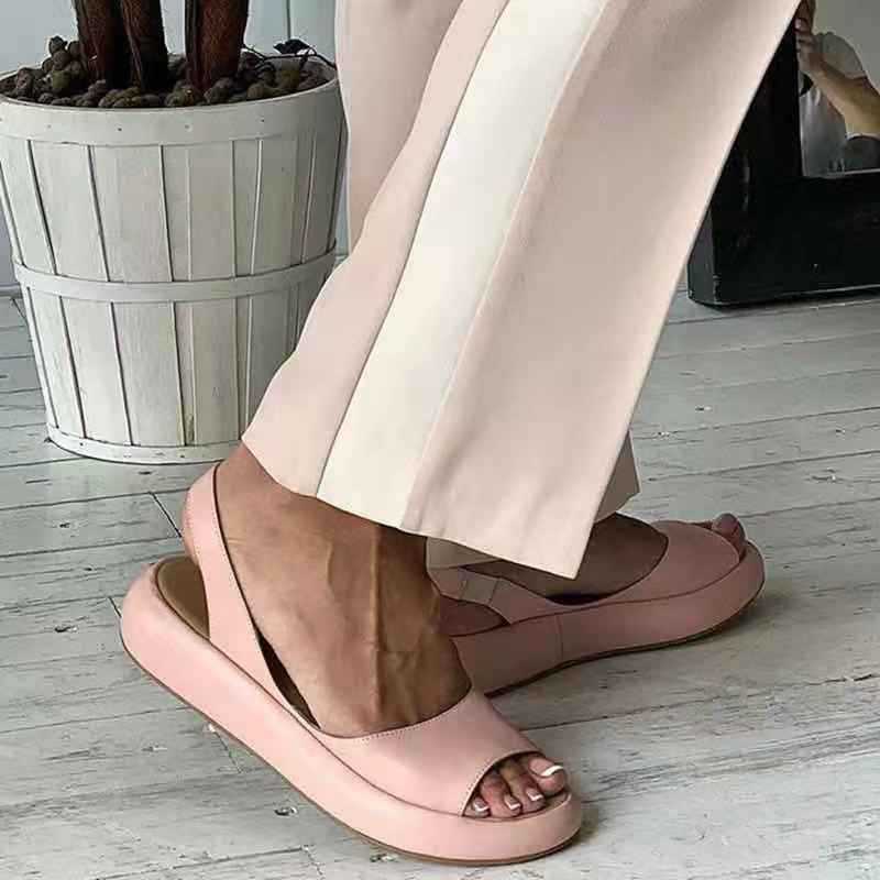 Sarah Express Women's Open-Toe Low Heel Jelly Sandals