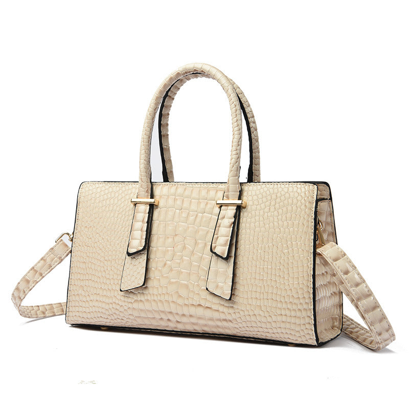 Sarah Express Crocodile Pattern Structured Messenger Shoulder Bag