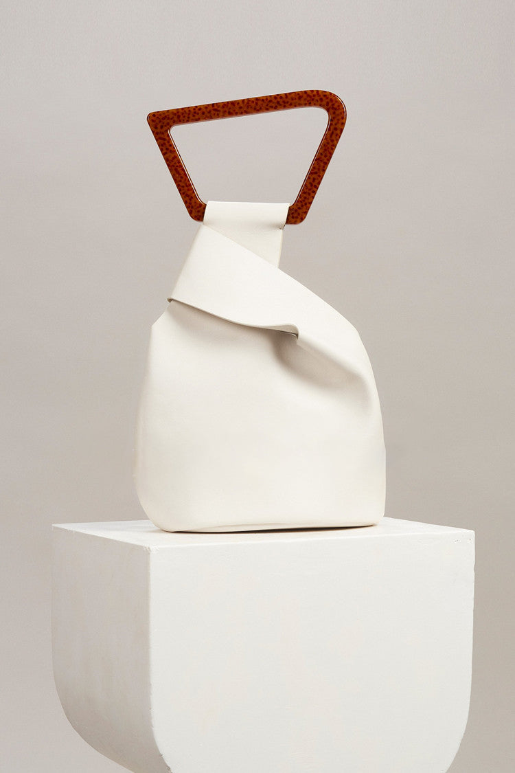 Sarah Express Structured Metal Handle Handbag