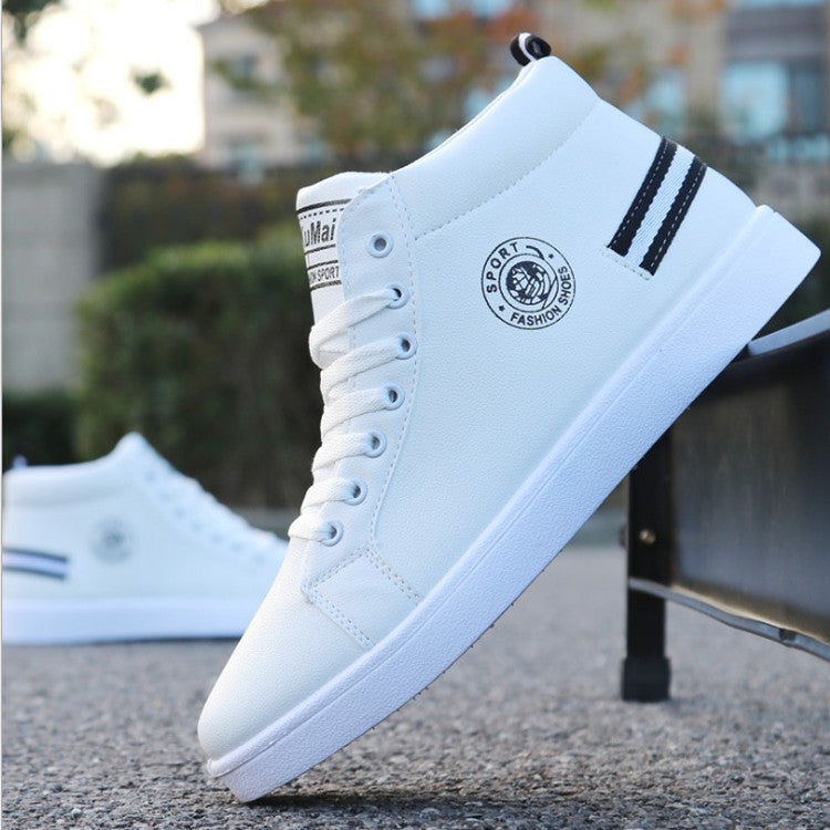 Sarah Express Men's High Top Casual Sport Sneakers White black
