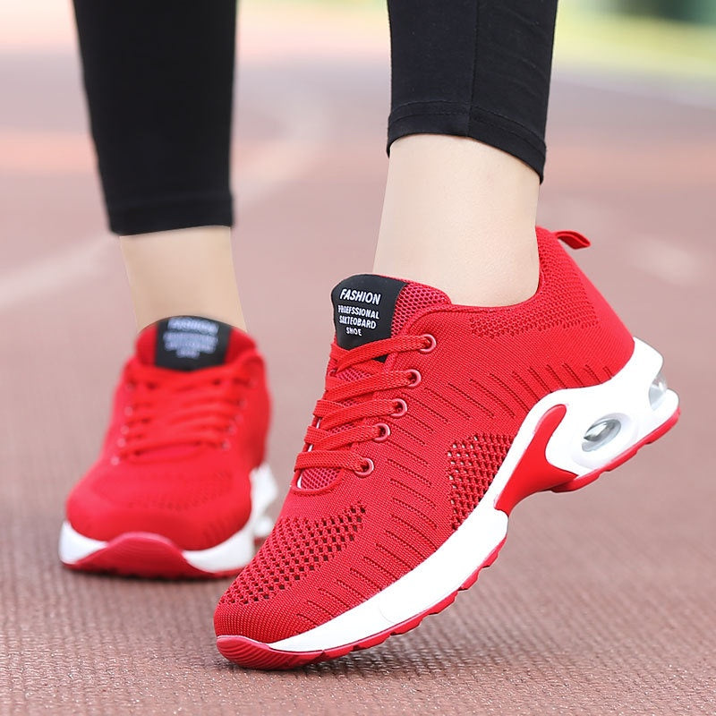Sarah Express Women's Lightweight Breathable Sport Sneakers Red