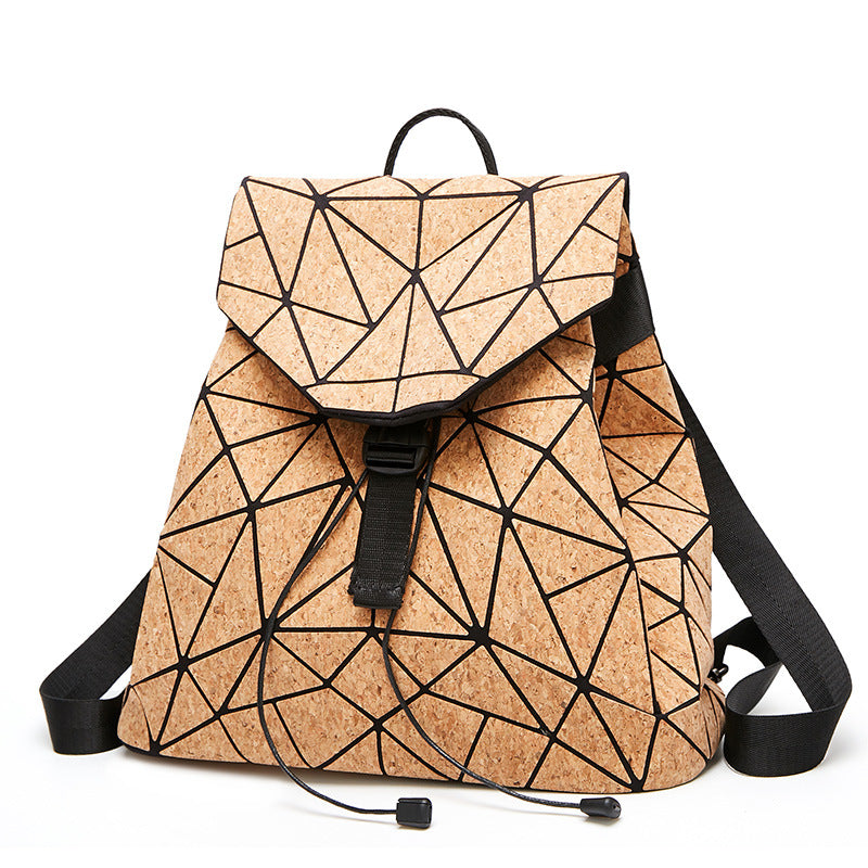 Sarah Express Geometric Cork Vegan Travel Backpack