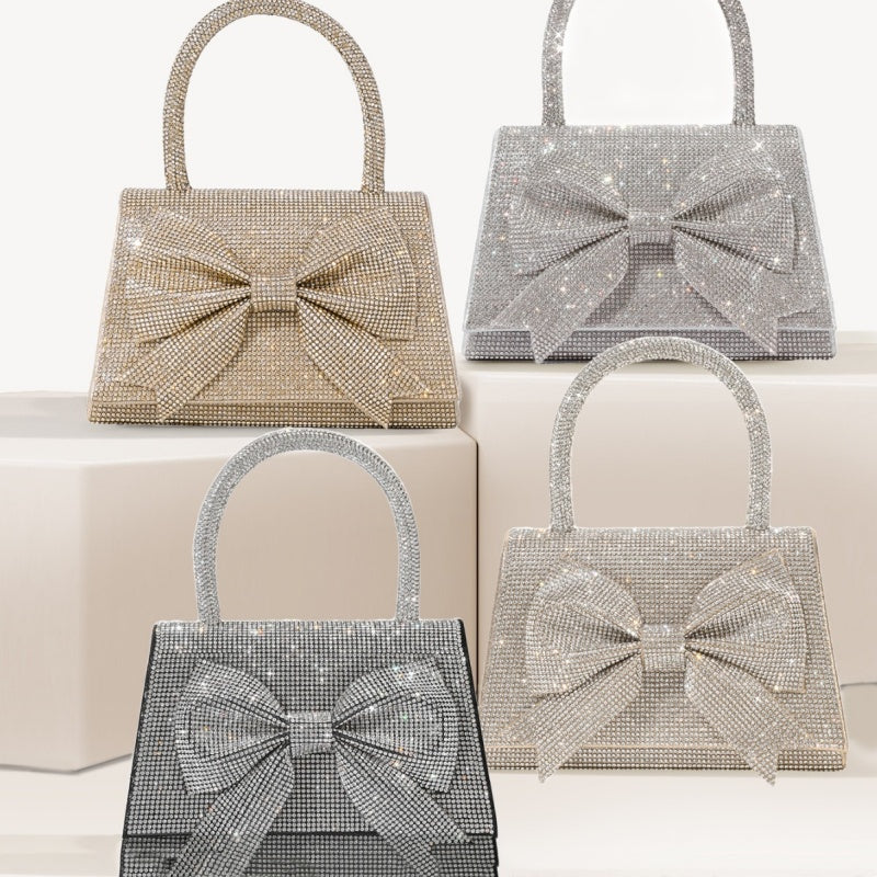 Sarah Express Crystal Bow Embellished Evening Handbag