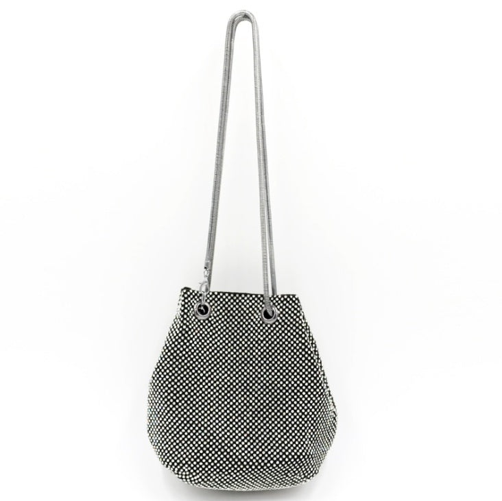 Sarah Express Crystal Diamond Evening Crossbody Bag Black