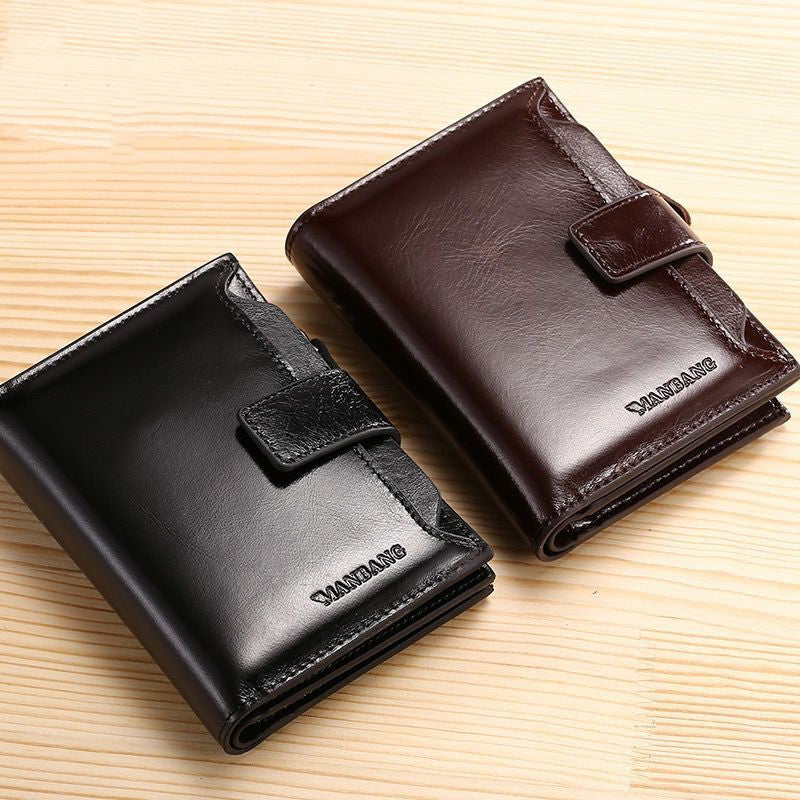 Sarah Express Leather Vertical Bi-Fold Wallet