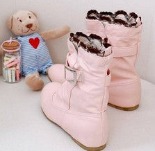 Sarah Express Unisex 's Slip-On Hidden Heel Ankle Boots Pink