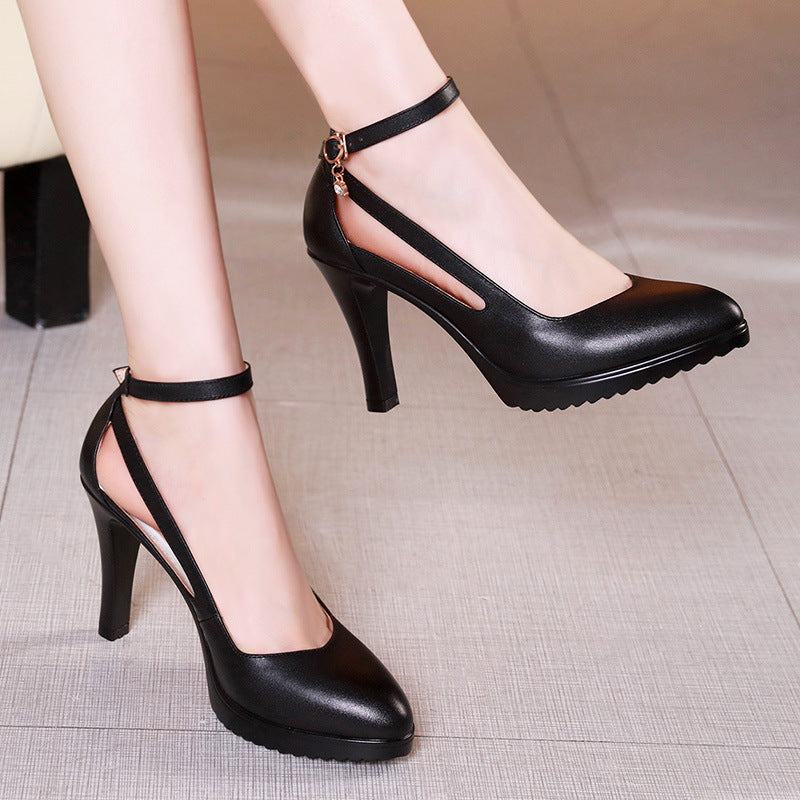 Sarah Express Ankle Strap Platform High Heel Pumps