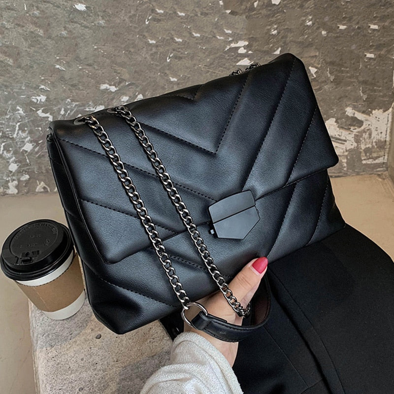 Sarah Express Quilted Chain Strap Crossbody Shoulder Bag