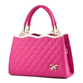 Sarah Express Quilted Bow Detail Crossbody Handbag Rose red